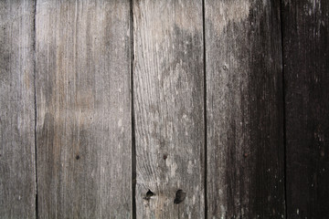 Naklejka premium Old rustic gray wooden fence