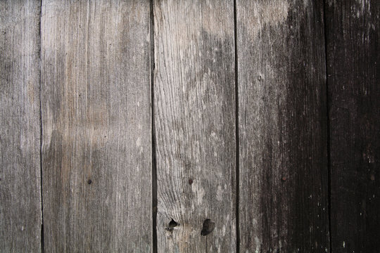 Old rustic gray wooden fence