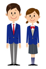 学生　男女　全身