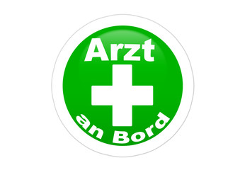 Arzt an Bord - Autoaufkleber
