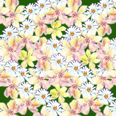 Beautiful garden seamless pattern