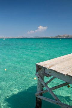Steg am Meer in Mallorca Alcudia