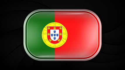 Obraz premium Portugal. Vector Flag Button Series