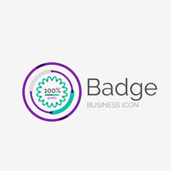 Thin line neat design logo, premium quality stamp