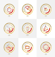 Minimal thin line design web icon set