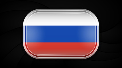 Russia. Vector Flag Button Series