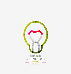 Light bulb minimal design logo