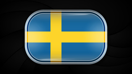 Sweden. Vector Flag Button Series