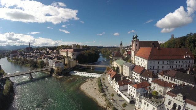 Flugaufnahme Steyr Stadt