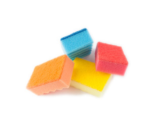 Multicolored sponges for washing dishes