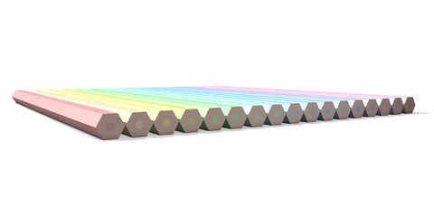Fototapeta premium Kleur potloden pastel tinten