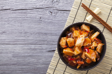 Chinese chicken sweet and sour sauce © gkrphoto