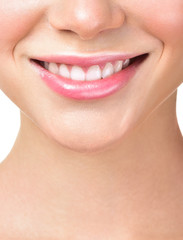 Obraz premium closeup of smile with white healthy teeth