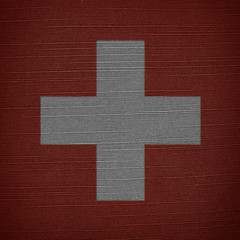 Obraz premium Swiss fabric flags