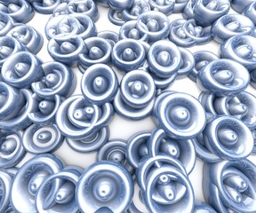 Rendered illustration of abstract blue background