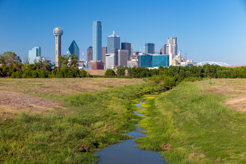 Fototapeta na wymiar A View of the Skyline of Dallas, Texas