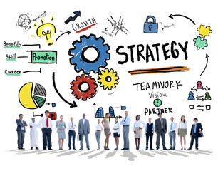 Fototapeta na wymiar Strategy Solution Tactics Teamwork Growth Vision Concept