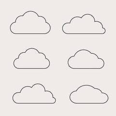 Cloud shapes collection.
