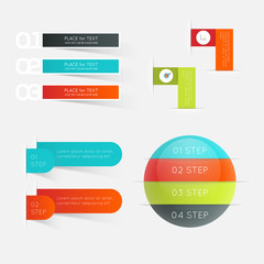 Set of infographics elements in modern flat business style.