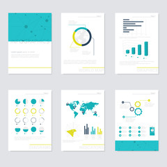 Set of infographics elements in modern flat business style.