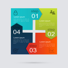 Vector colorful info graphics for your business presentations.