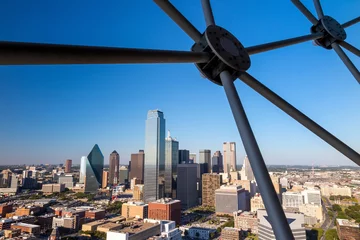 Fotobehang Dallas, Texas cityscape with blue sky at sunset © f11photo