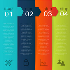 Vector colorful info graphics for your business presentations.