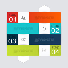 Vector colorful info graphics for your business presentations.