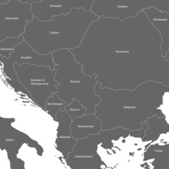 Balkan in grau (beschriftet)