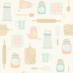 Kitchen utensils pattern