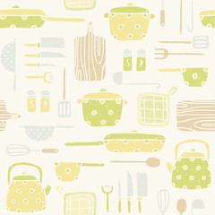Kitchen utensils pattern