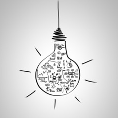hand draw lightbulb