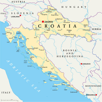 Croatia Political Map