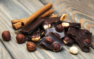 Dark  chocolate with nuts