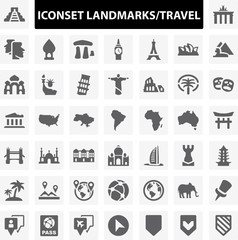 Iconset Landmarks Travel