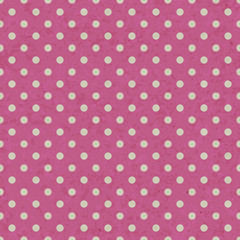 Dot pattern on grunge old paper texture, Seamless polka dot