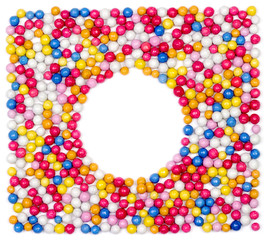 Multiple colorful ball candy sweets