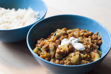 Lentils Curry Bowl
