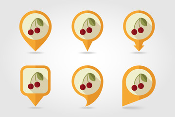 Cherry mapping pins icons