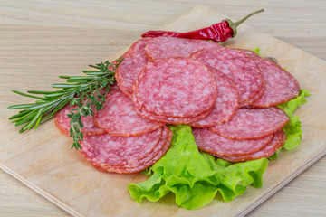 Sliced salami