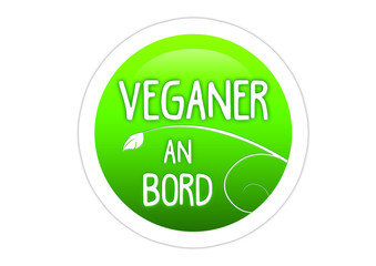 Veganer an Bord - Autoaufkleber