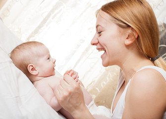 Mother with baby
