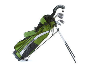 Clubs: Set Of Child's Golf Clubs With Bag