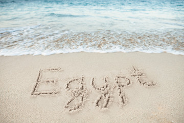 Egypt Written On Sand By Sea