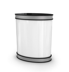 White blank trade show booth