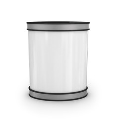 White blank trade show booth