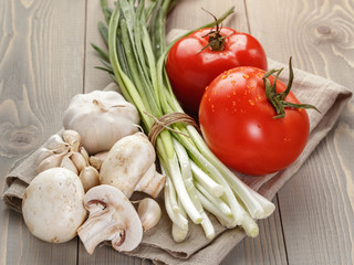 fresh organic vegetables for salad or something