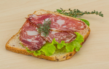 Salami sandwich
