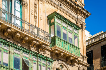 Bow window à La Valette, Malte