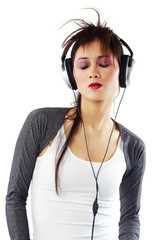 Asian Girl With Headphones